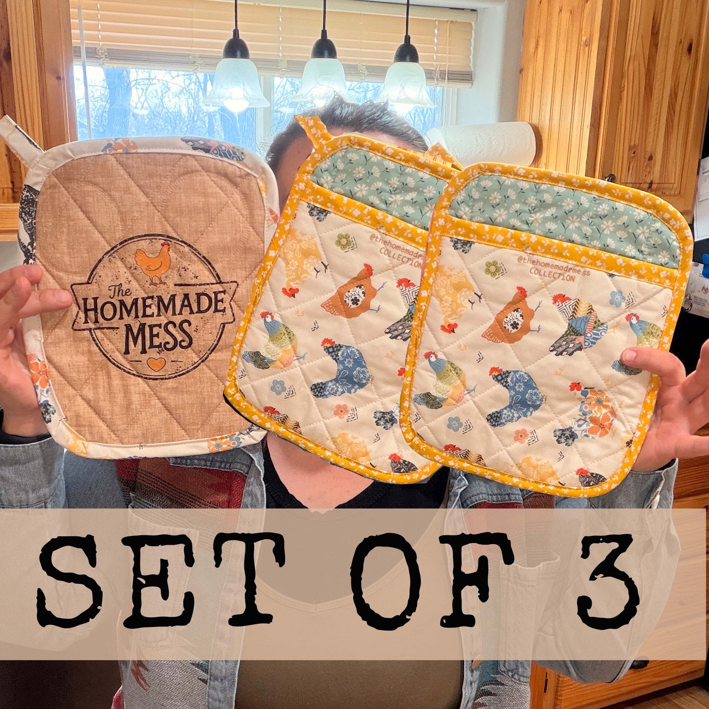 Made With Love Hot Pad & Oven Mitt