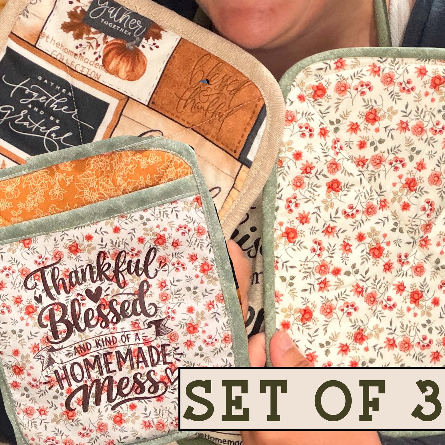 Thanksgiving — Hot Pad & Oven Mitt