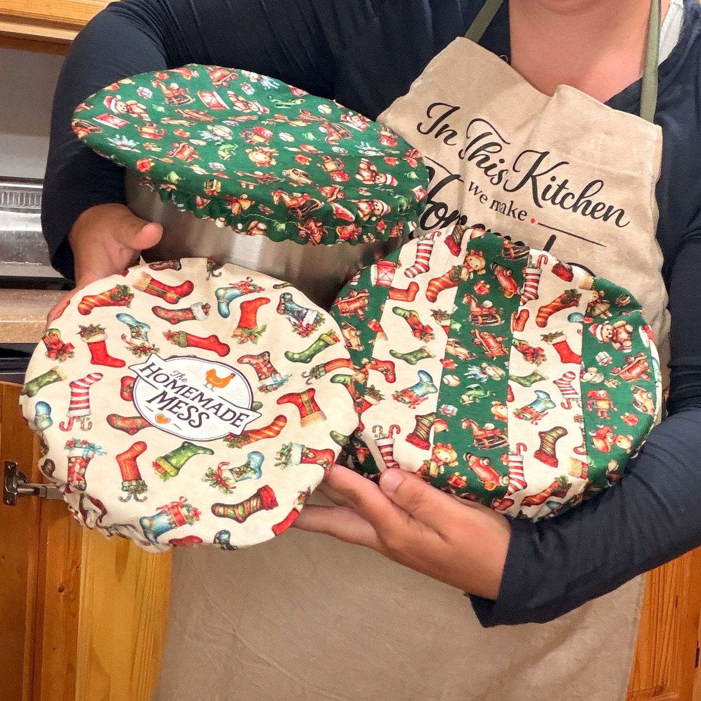 Holiday Reversible Bowl Covers