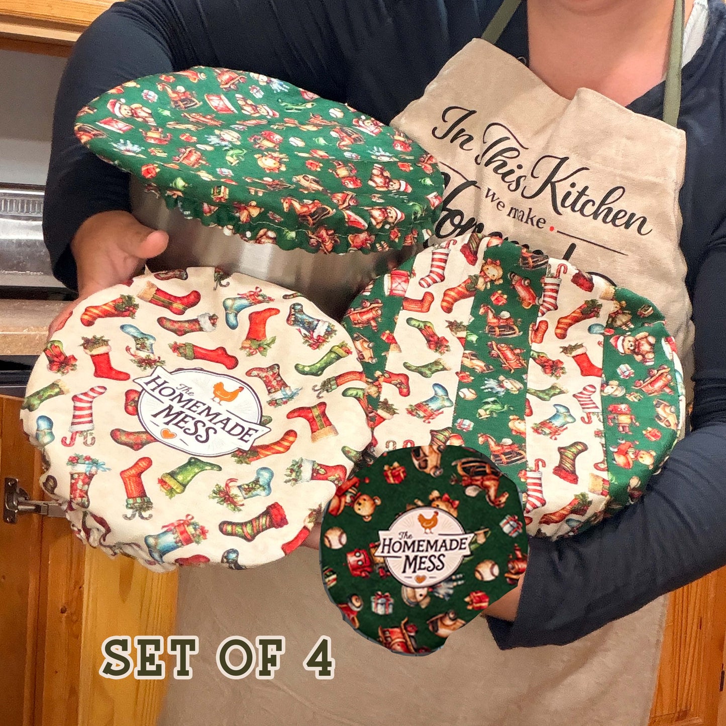 Holiday Reversible Bowl Covers