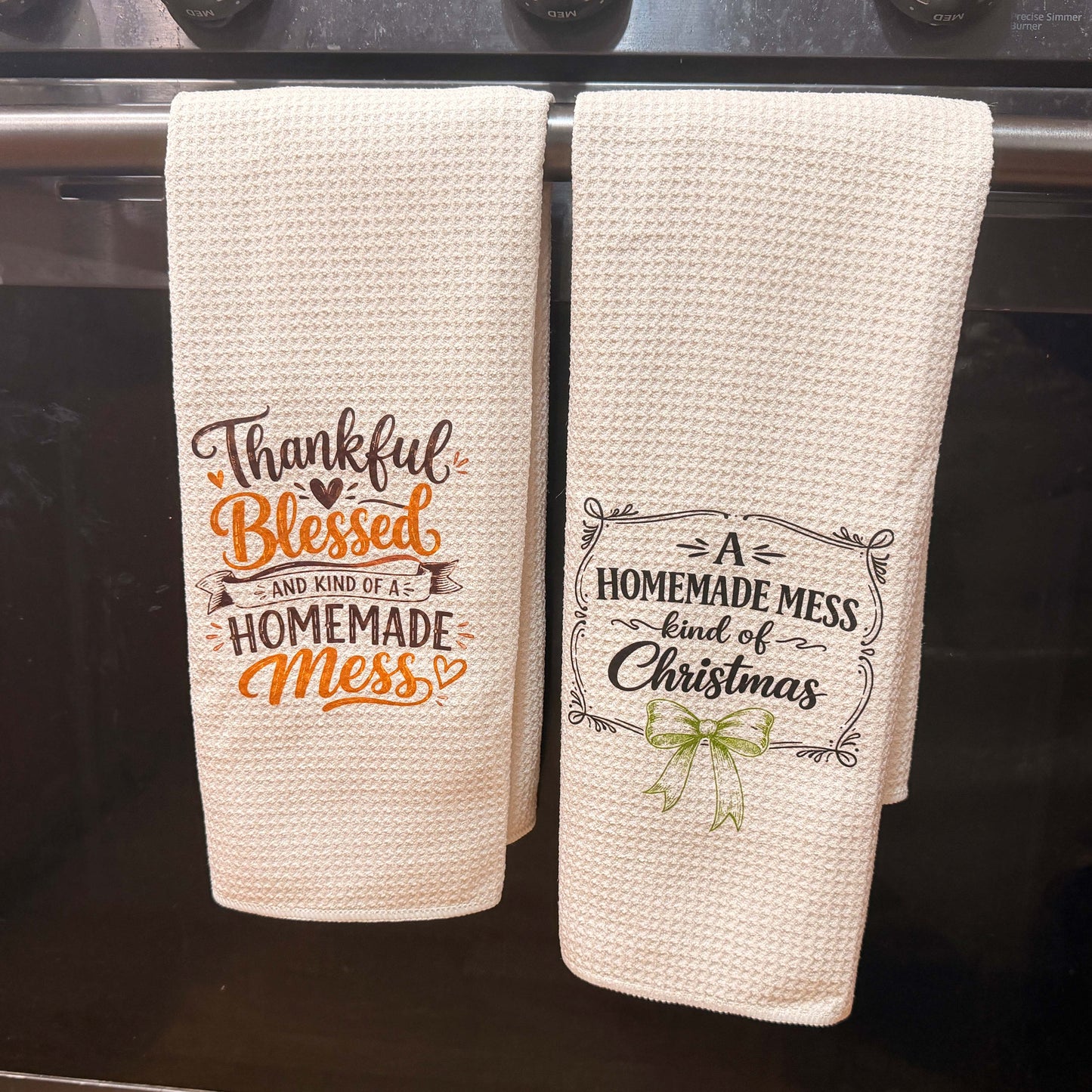 Holiday Waffle Hand Towel Set