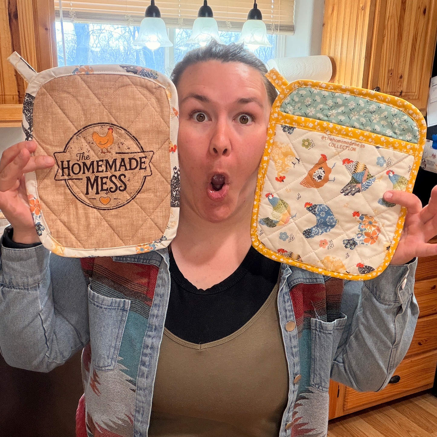 Made With Love Hot Pad & Oven Mitt