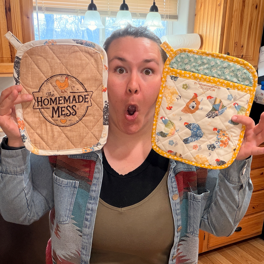 Made With Love Hot Pad & Oven Mitt