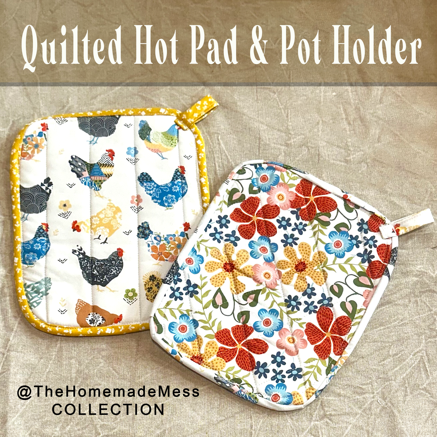 Made With Love Hot Pad & Oven Mitt