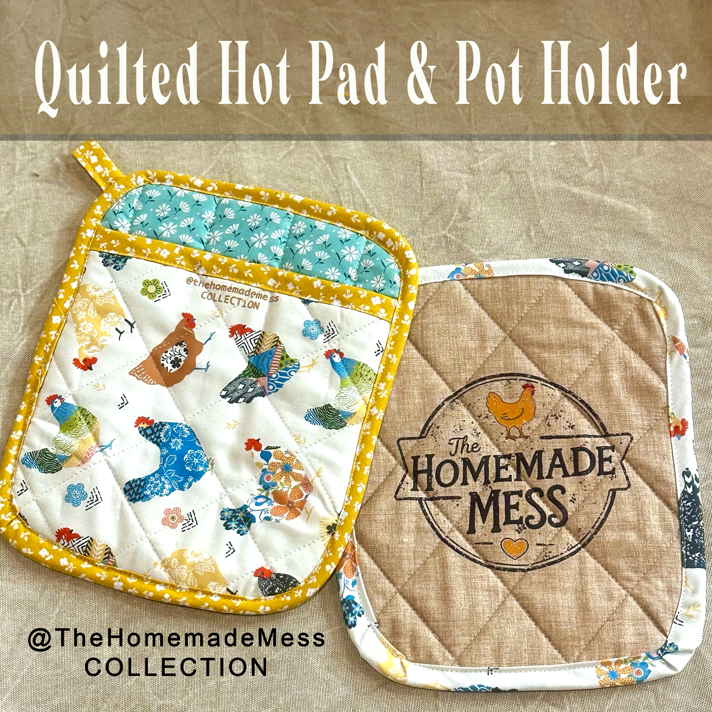 Made With Love Hot Pad & Oven Mitt